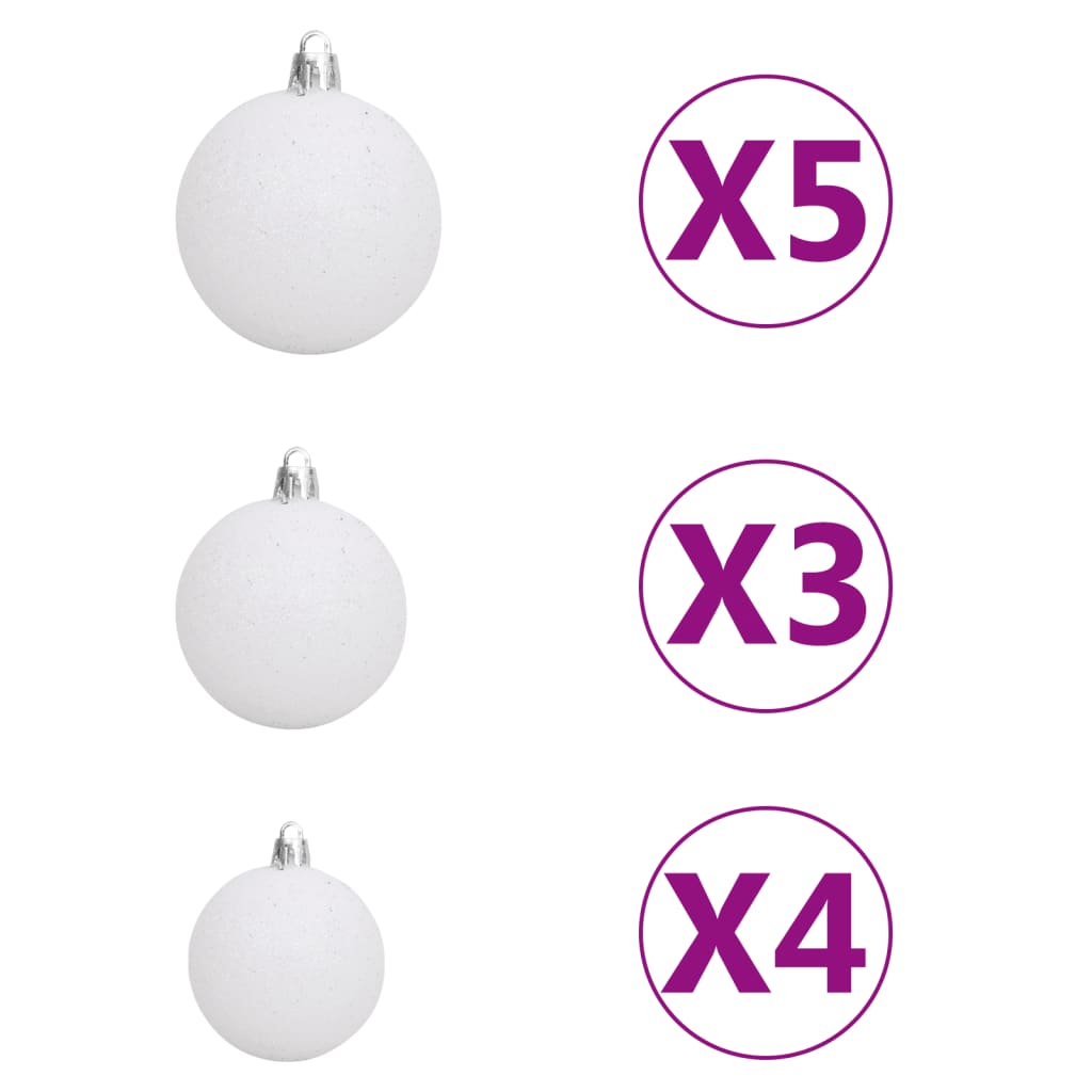 vidaXL Christmas Garland with LEDs&Ball Set Green 10 m PVC