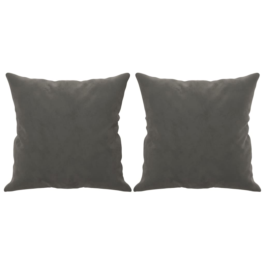 vidaXL Throw Pillows 2 pcs Dark Grey 40x40 cm Velvet