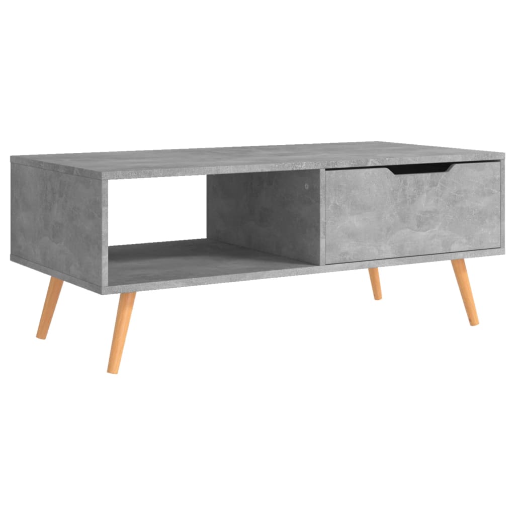 vidaXL Coffee Table Concrete Grey 100x49.5x43 cm Engineered Wood