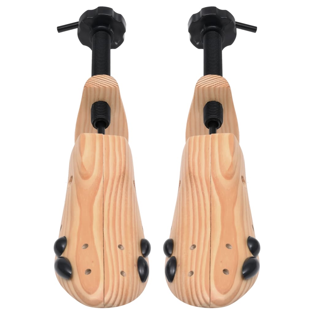 vidaXL Shoe Trees 2 Pairs Size 41-46 Solid Pine Wood
