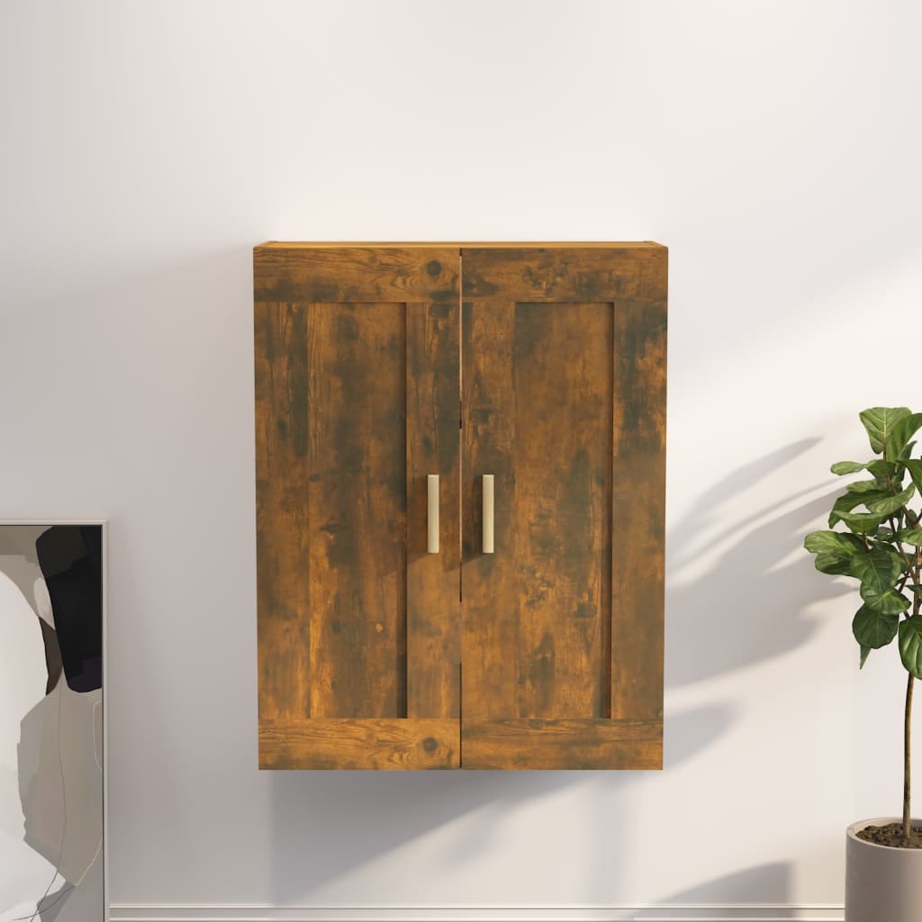 vidaXL Wall Cabinet Smoked Oak 69.5x32.5x90 cm Engineered Wood