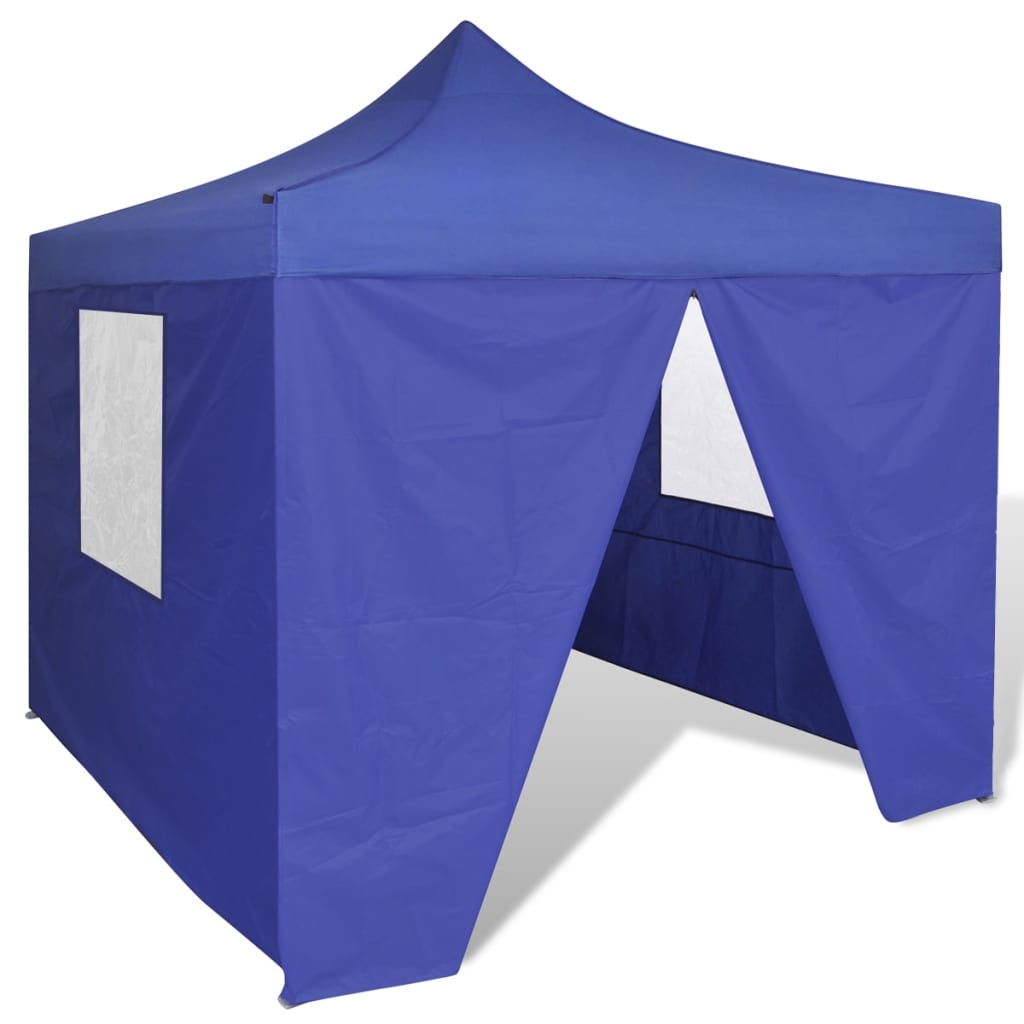 vidaXL Foldable Tent 3x3 m with 4 Walls Blue