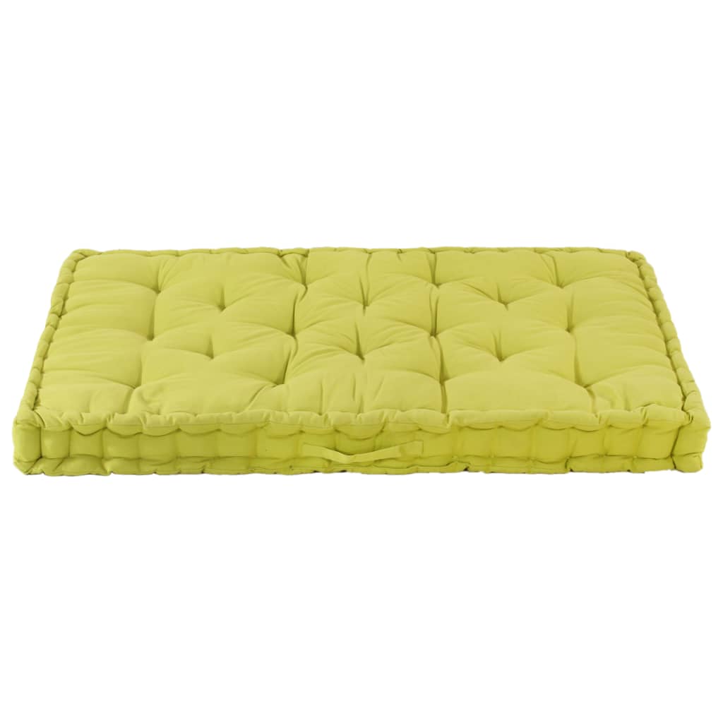 vidaXL Pallet Floor Cushion Cotton 120x80x10 cm Green