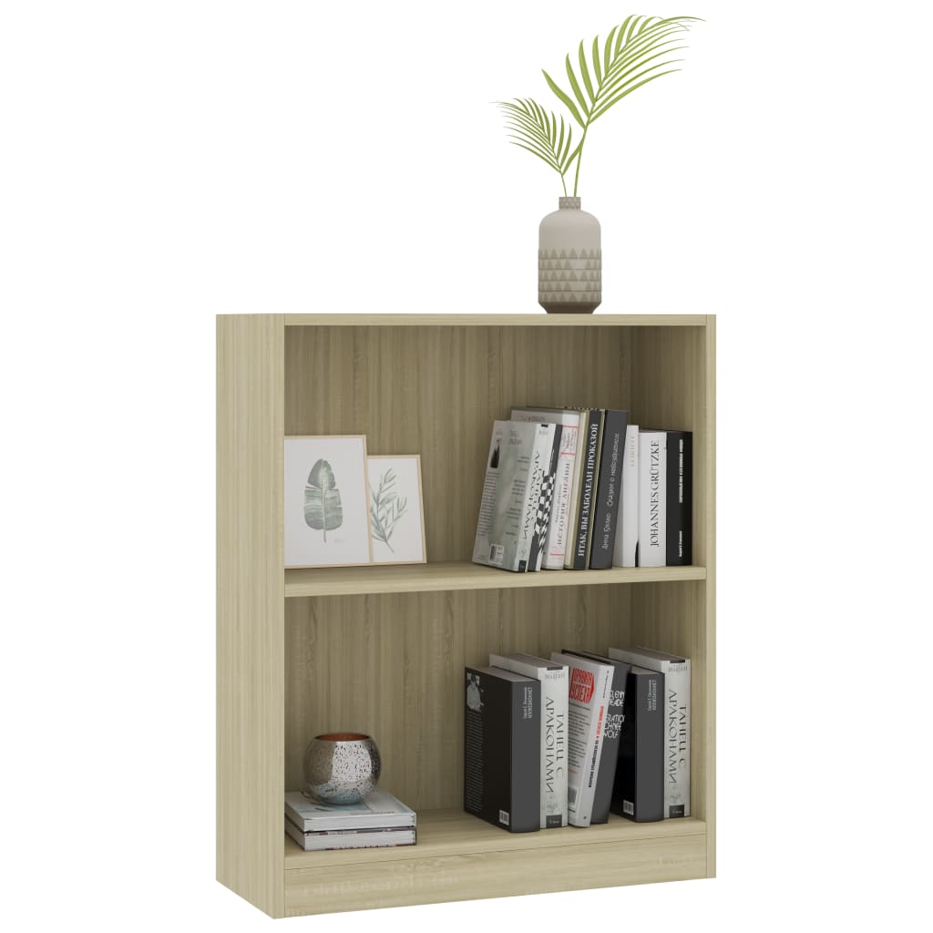 vidaXL Bookshelf Sonoma Oak 60x24x76 cm Engineered Wood