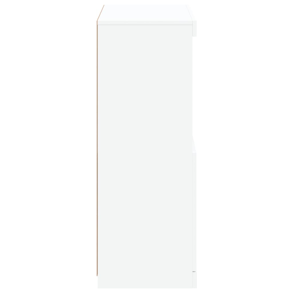 vidaXL Sideboard with LED Lights White 60.5x37x100 cm