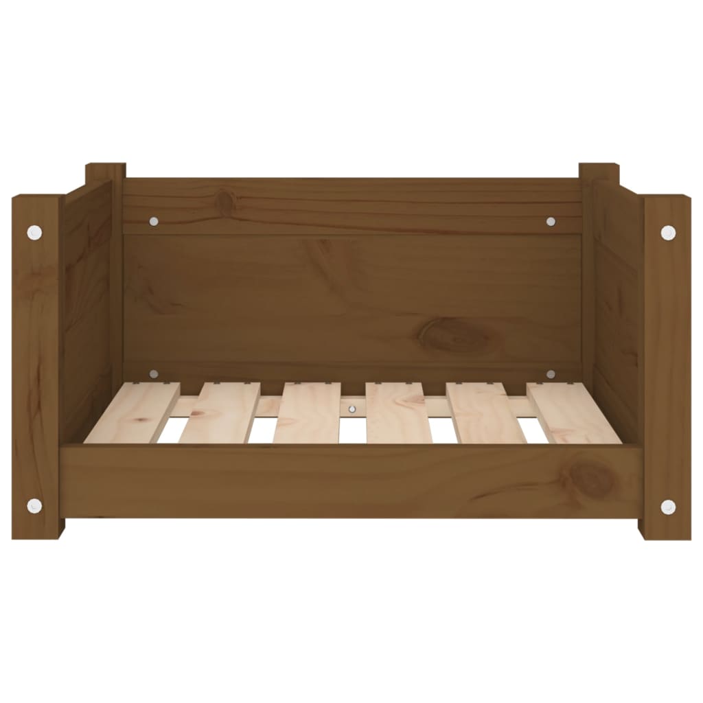 vidaXL Dog Bed Honey Brown 55.5x45.5x28 cm Solid Pine Wood
