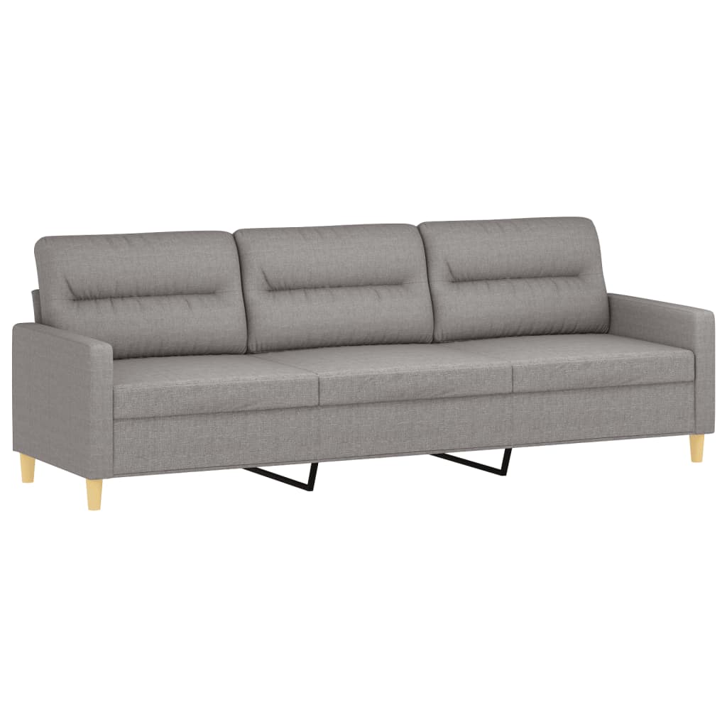 vidaXL 3-Seater Sofa Light Grey 210 cm Fabric