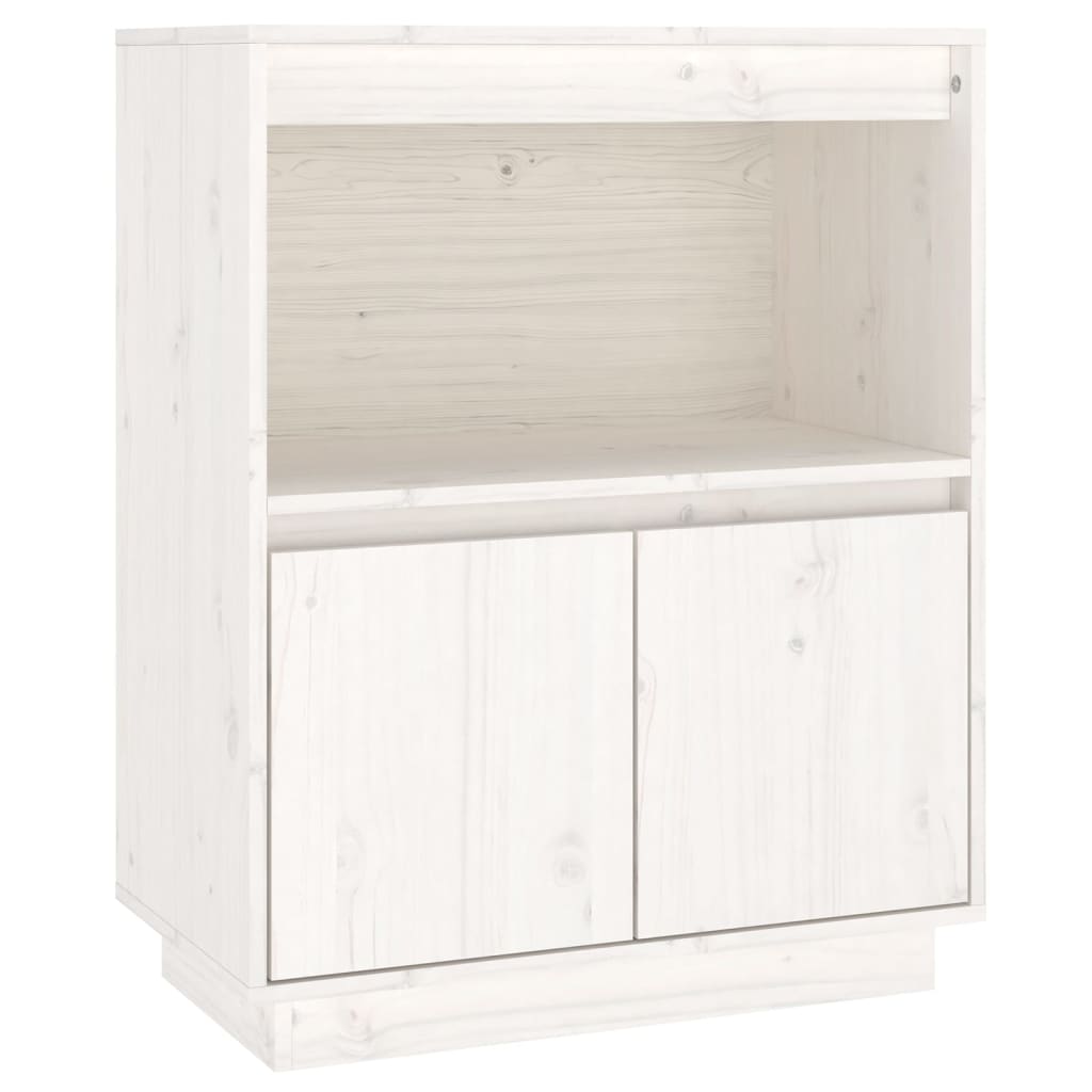 vidaXL Sideboard White 60x34x75 cm Solid Wood Pine
