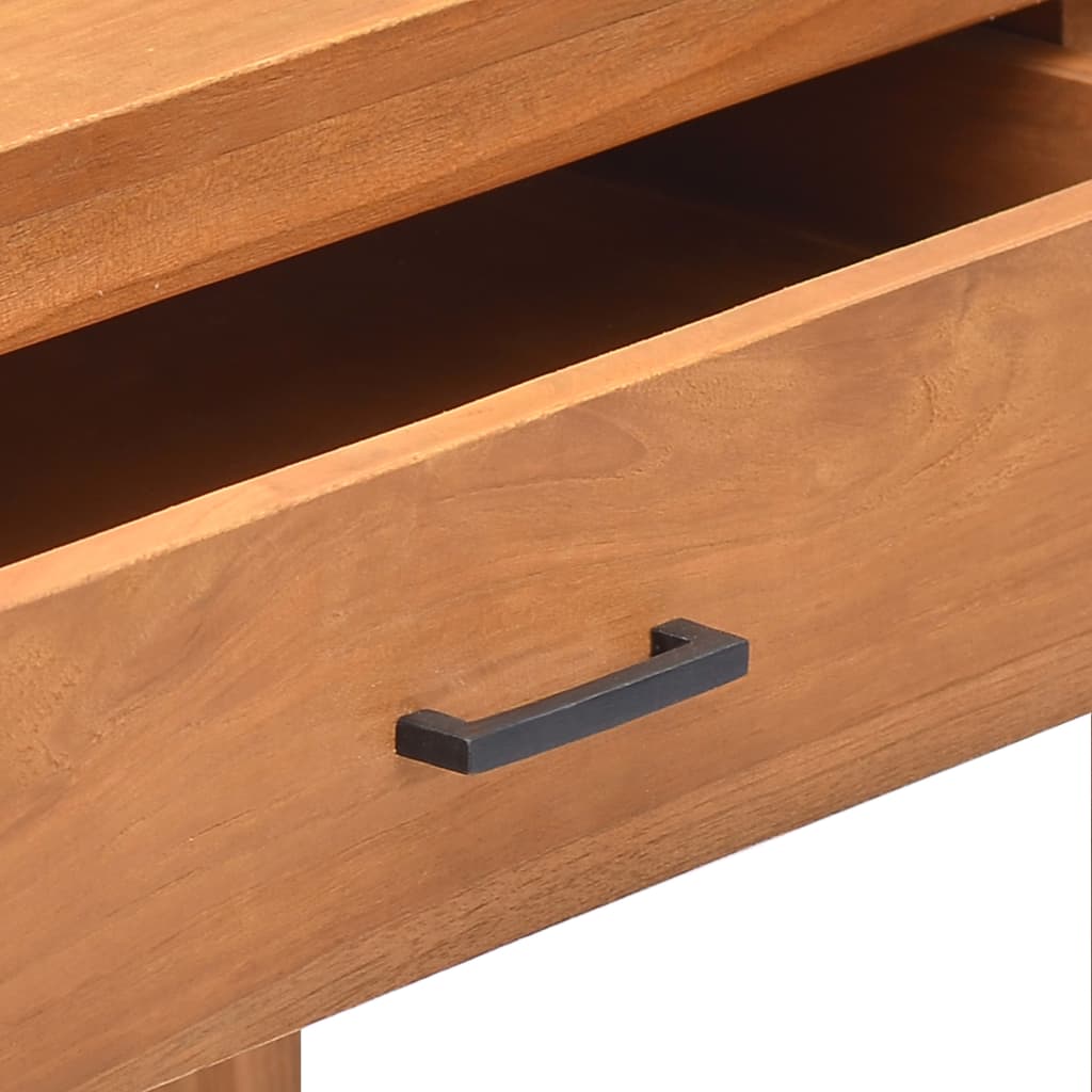 vidaXL Desk with 2 Drawers 120x40x75 cm Solid Wood Teak