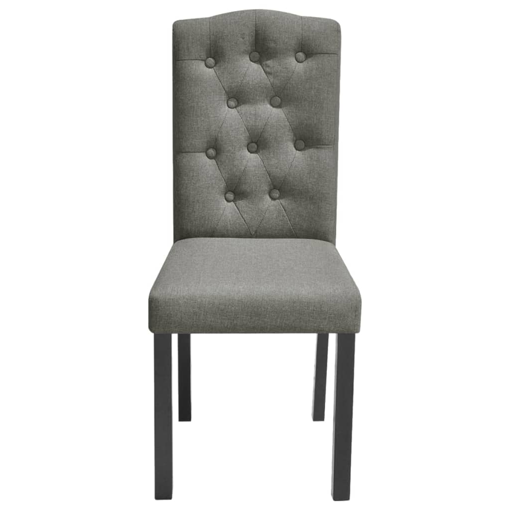 vidaXL 6 Dining Chairs Fabric Upholstery Dark Grey