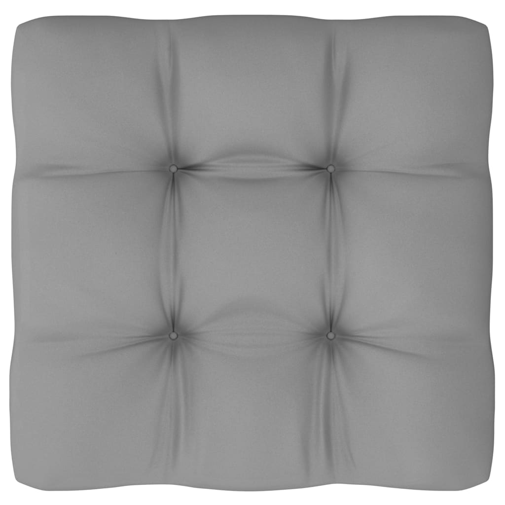 vidaXL Garden Corner Sofa with Grey Cushions Solid Pinewood