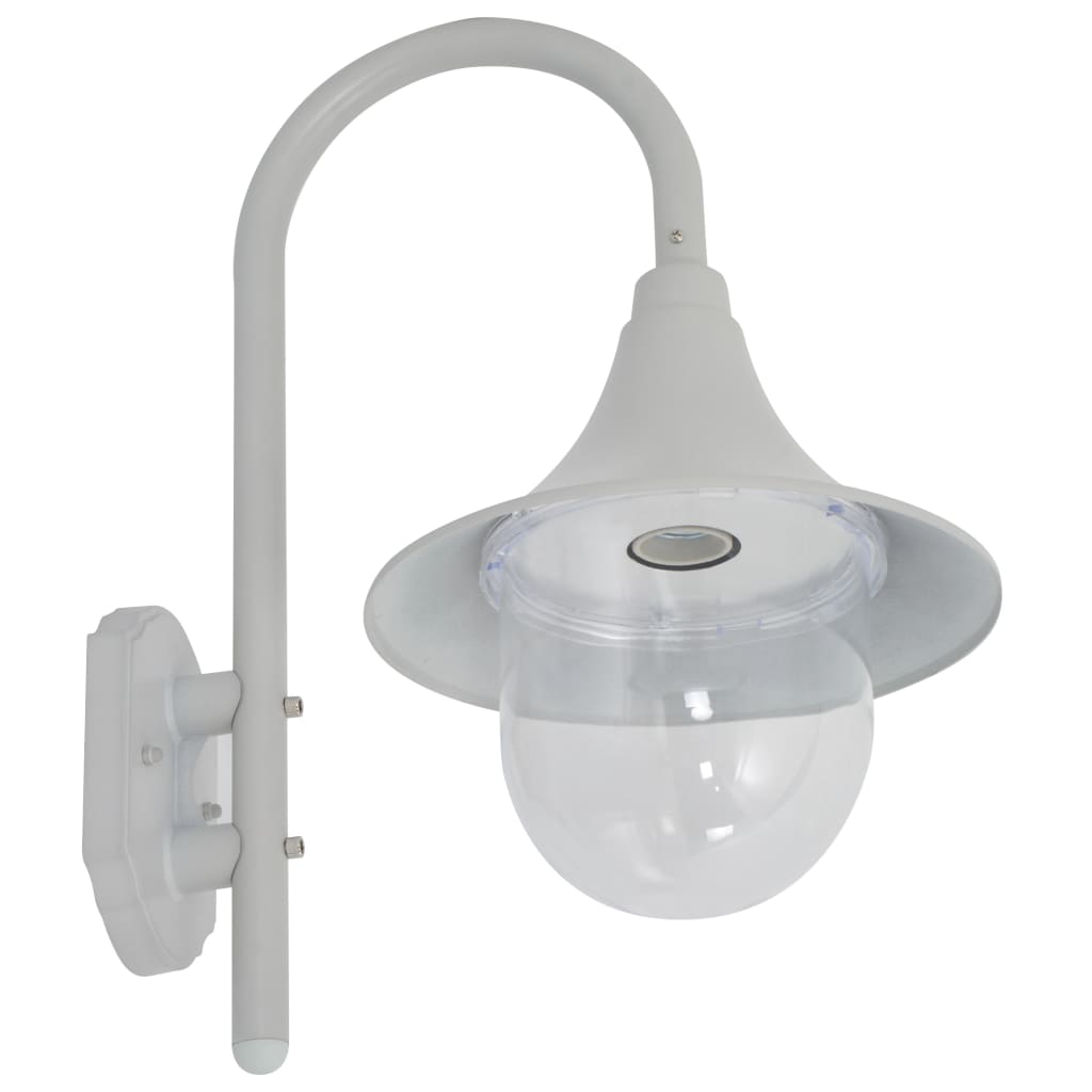 vidaXL Garden Wall Lamp E27 42 cm Aluminium White
