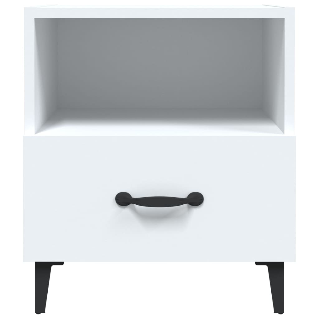vidaXL Bedside Cabinets 2 pcs White Engineered Wood
