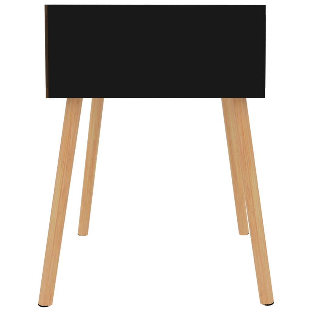 vidaXL Bedside Cabinet High Gloss Black 40x40x56 cm Engineered Wood