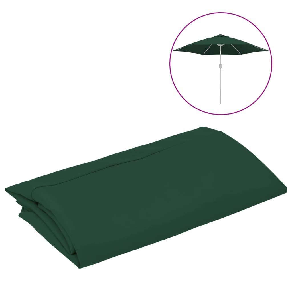 vidaXL Replacement Fabric for Outdoor Parasol Green 300 cm