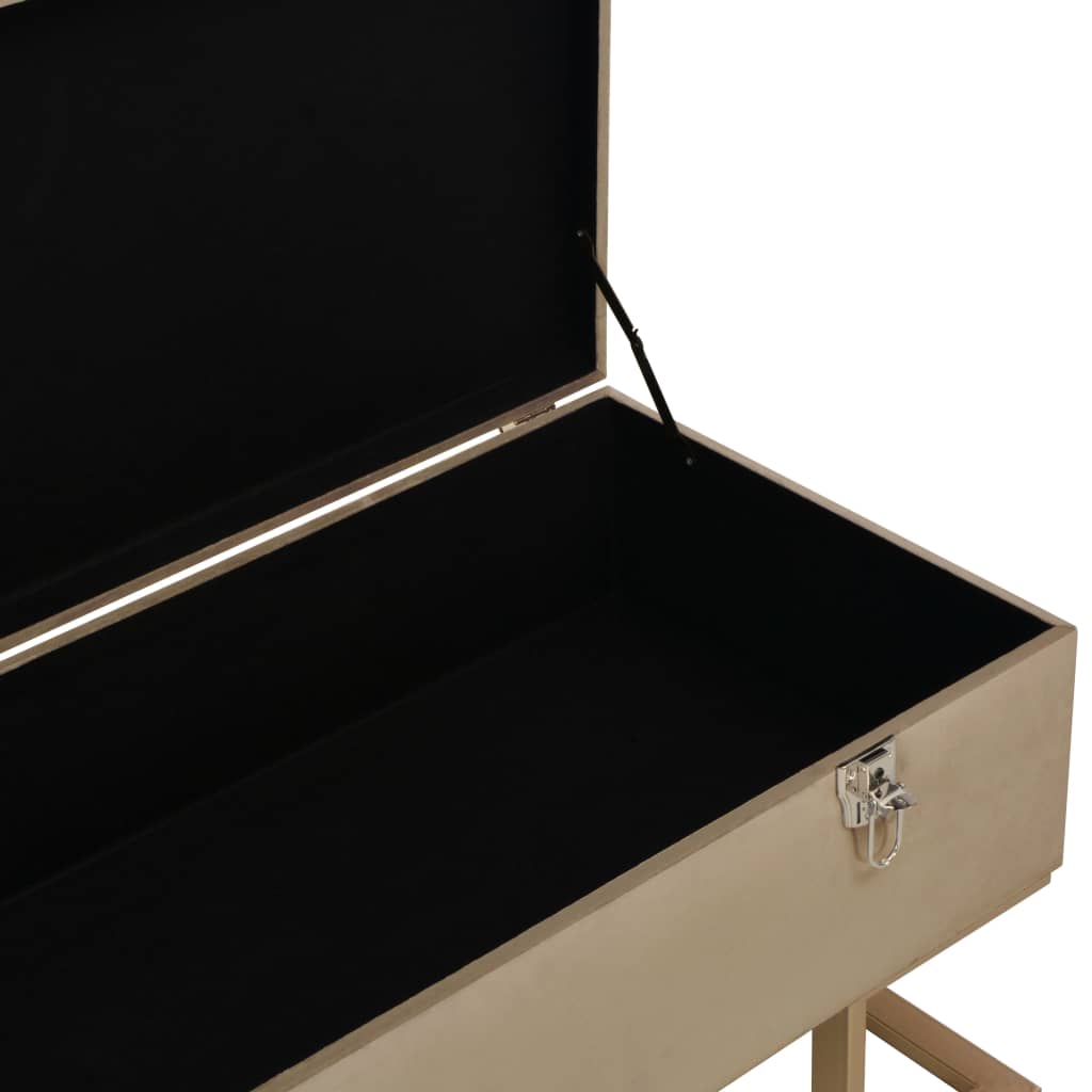 vidaXL Bench with Storage Compartment 105 cm Beige Velvet
