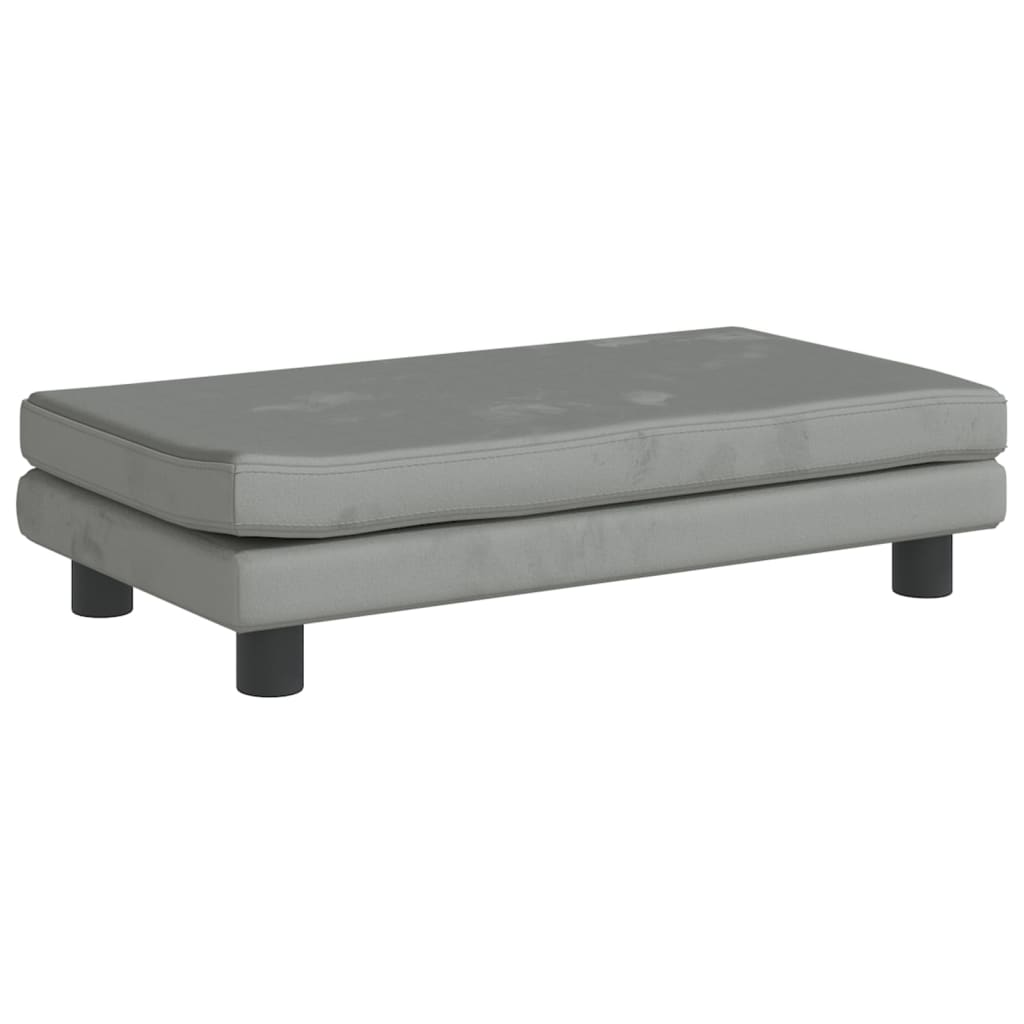vidaXL Dog Bed with Extension Light Grey 100x50x30 cm Velvet