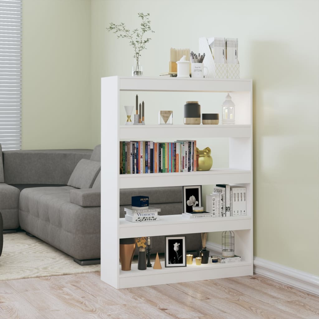 vidaXL Book Cabinet/Room Divider White 100x30x135 cm