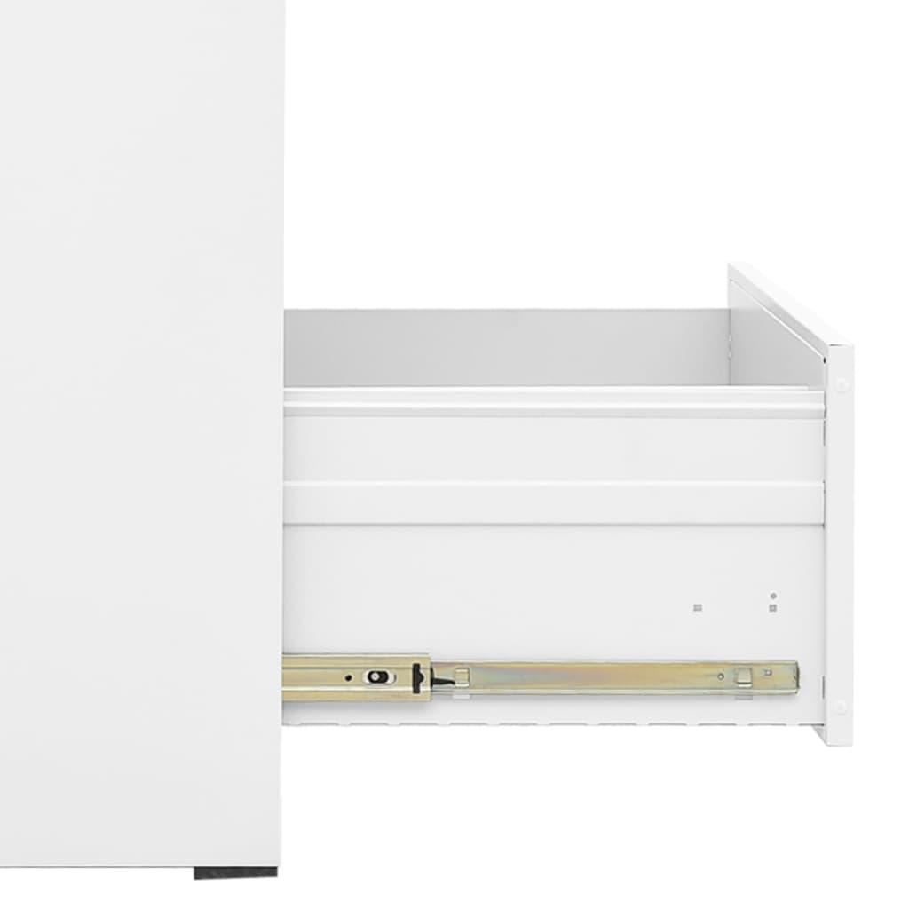 vidaXL Filing Cabinet White 46x62x133 cm Steel