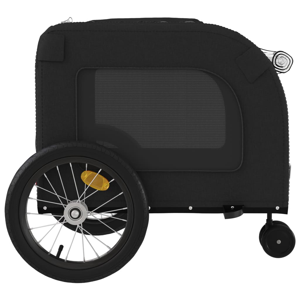 vidaXL Dog Bike Trailer Black Oxford Fabric and Iron