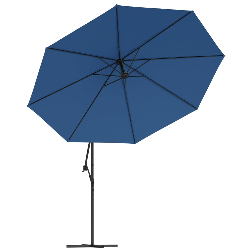 vidaXL Cantilever Umbrella with Aluminium Pole 350 cm Blue