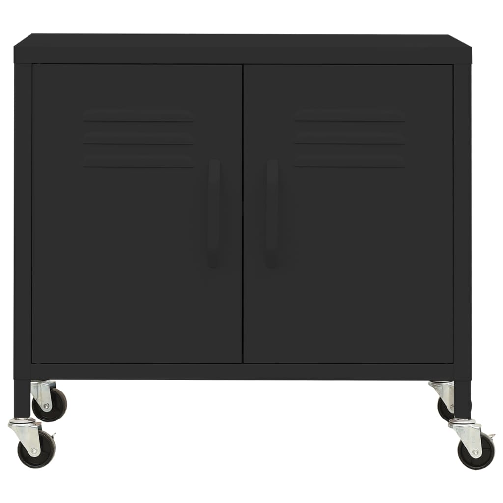 vidaXL Storage Cabinet Black 60x35x56 cm Steel