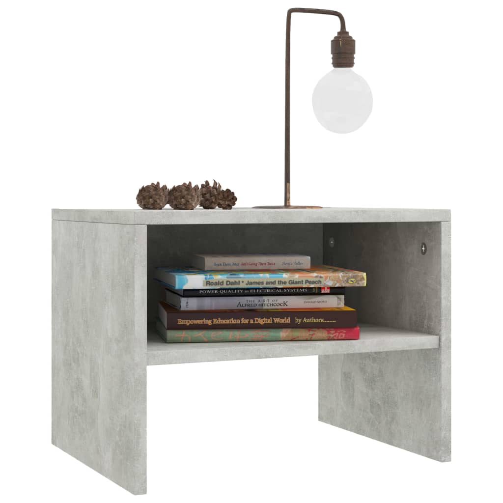 vidaXL Bedside Cabinets 2 pcs Concrete Grey 40x30x30 cm Engineered Wood