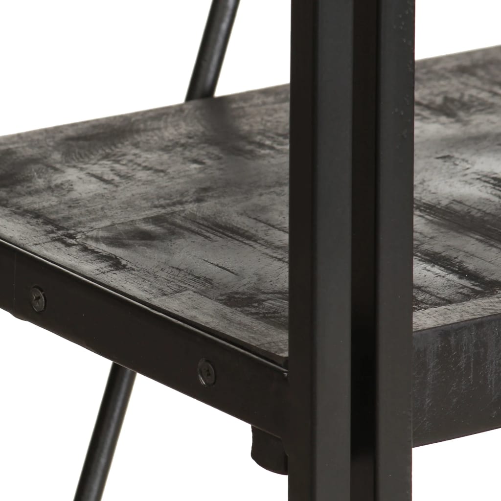 vidaXL 5-Tier Bookcase Black 60x30x180 cm Solid Mango Wood