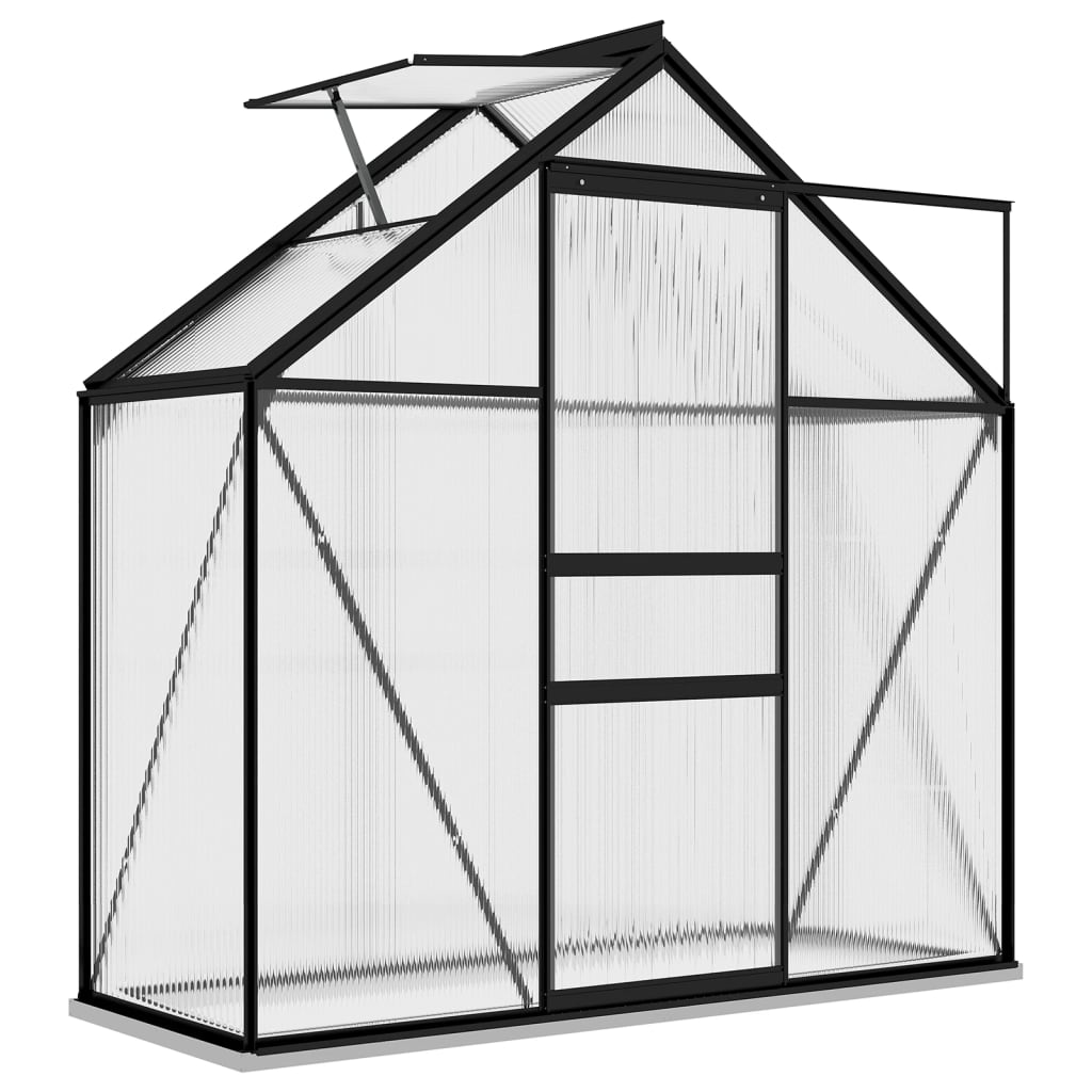 vidaXL Greenhouse Anthracite Aluminium 1.33 m²