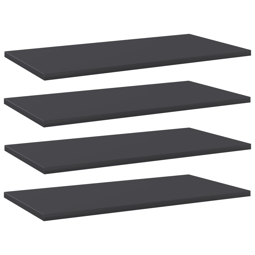 vidaXL Bookshelf Boards 4 pcs Grey 60x30x1.5 cm Engineered Wood