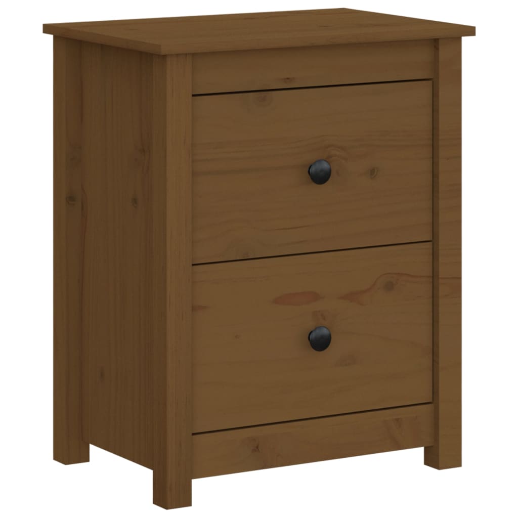 vidaXL Bedside Cabinet Honey Brown 50x35x61.5 cm Solid Wood Pine