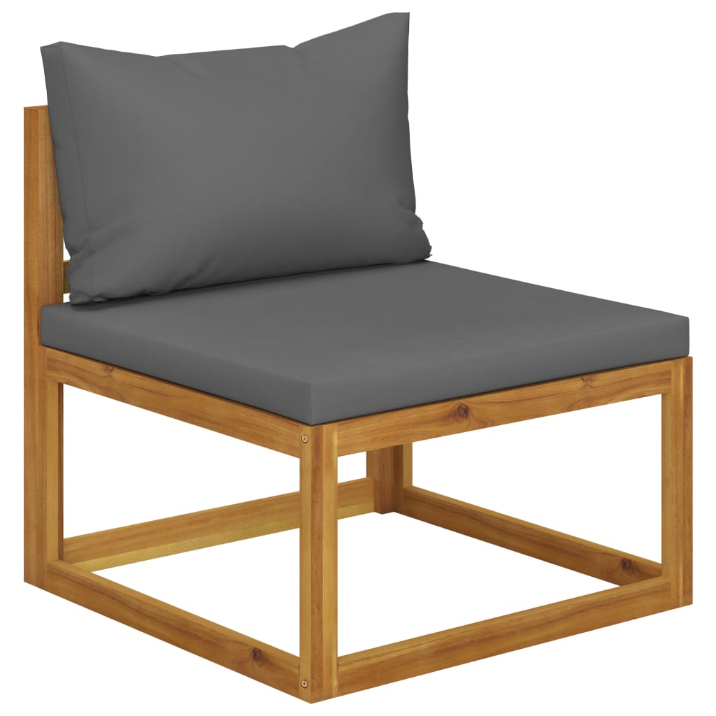 vidaXL 6 Piece Garden Lounge Set with Cushions Solid Acacia Wood