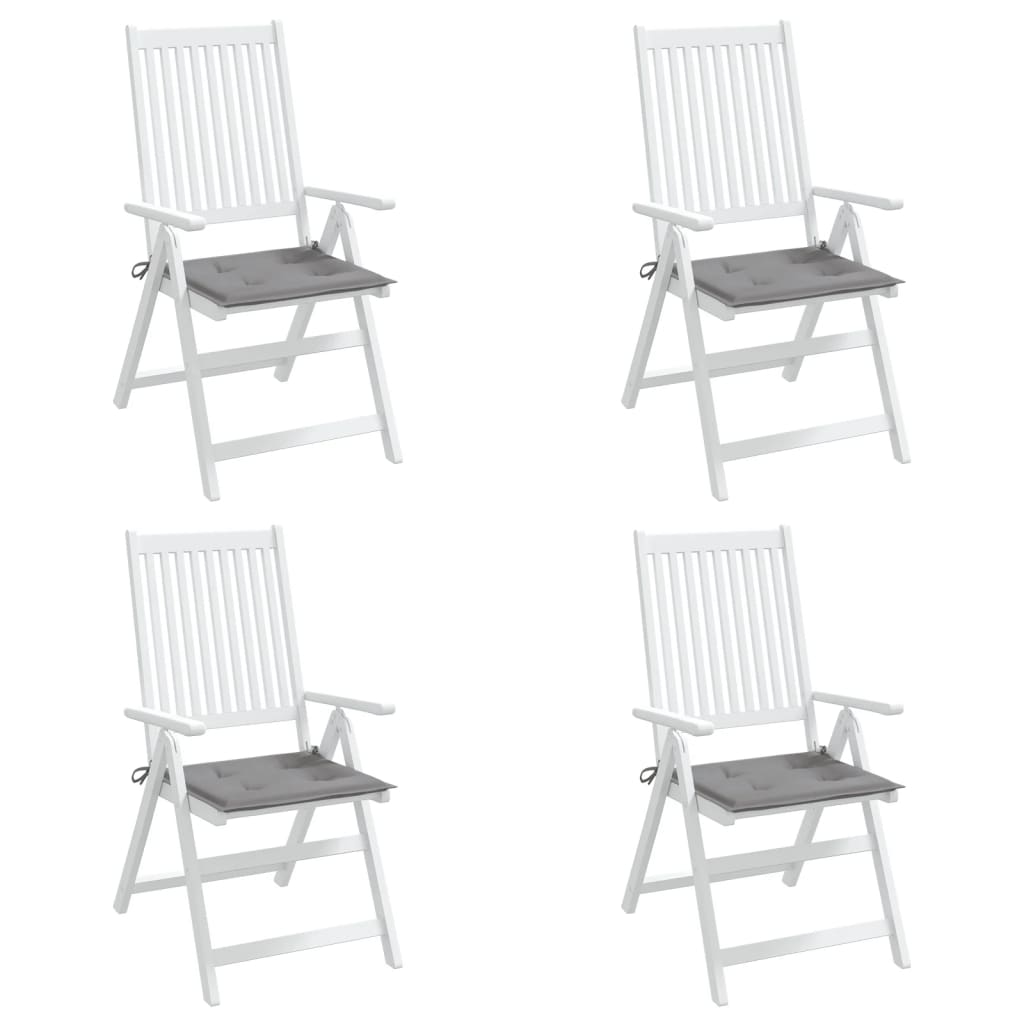 vidaXL Garden Chair Cushions 4 pcs Grey 40x40x3 cm Oxford Fabric