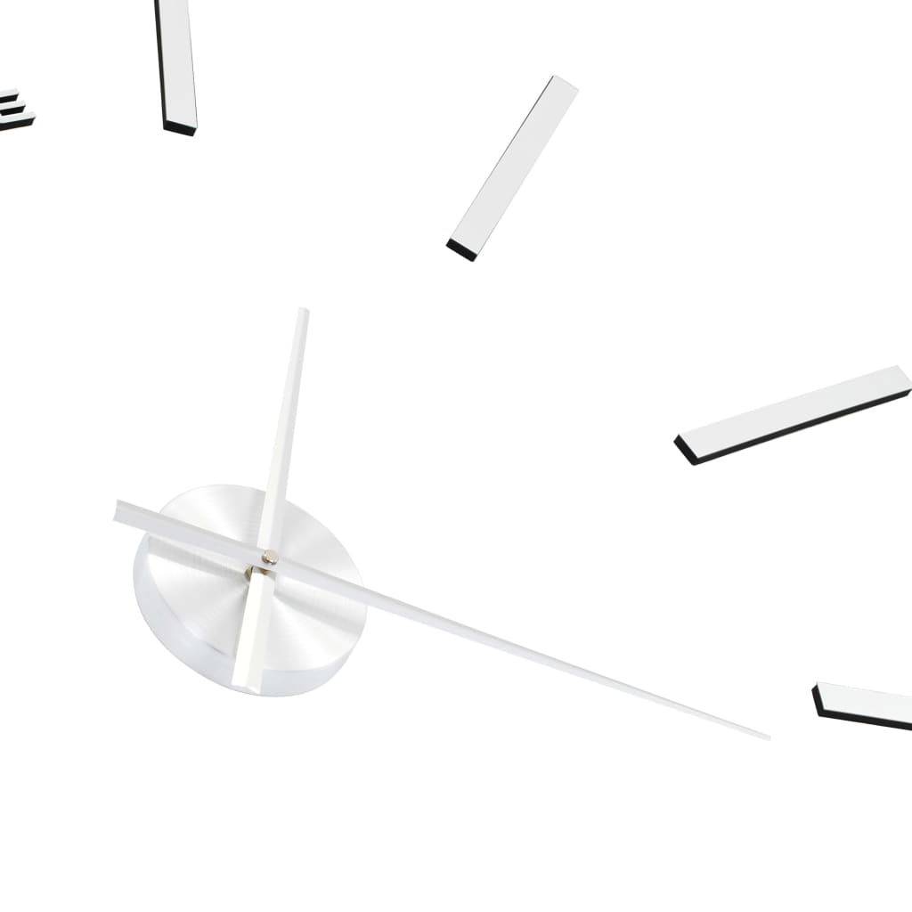 vidaXL 3D Wall Clock Modern Design 100 cm XXL Silver