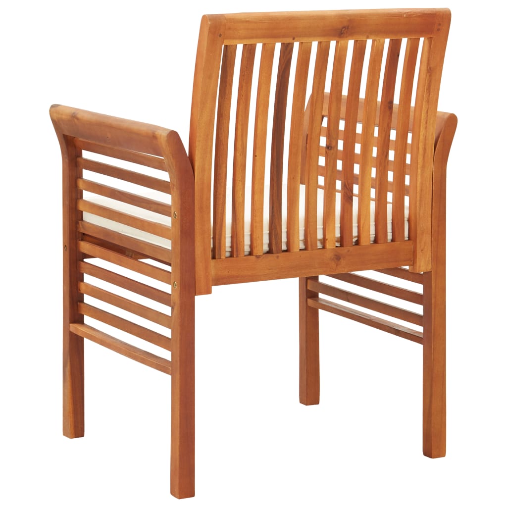 vidaXL Garden Dining Chair with Cushion Solid Acacia Wood