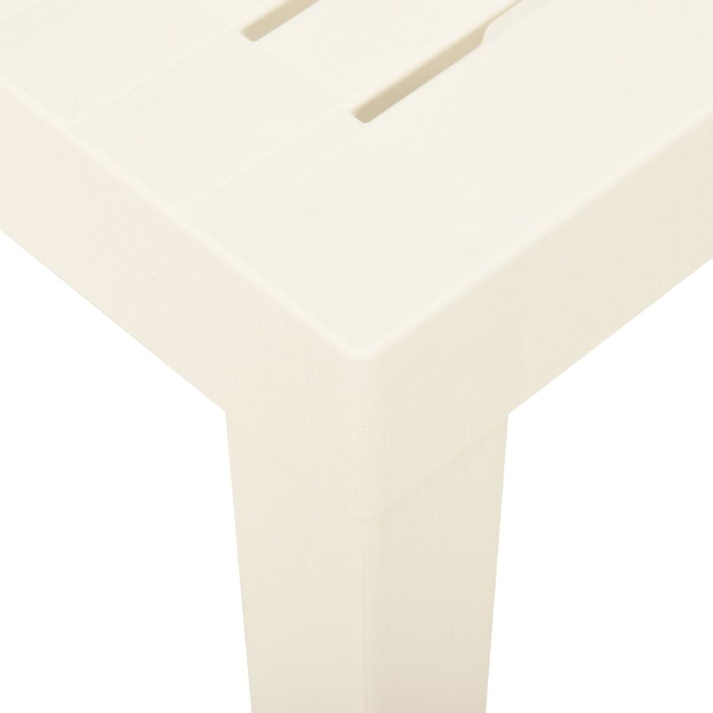 vidaXL Garden Table White 79x65x72 cm Plastic