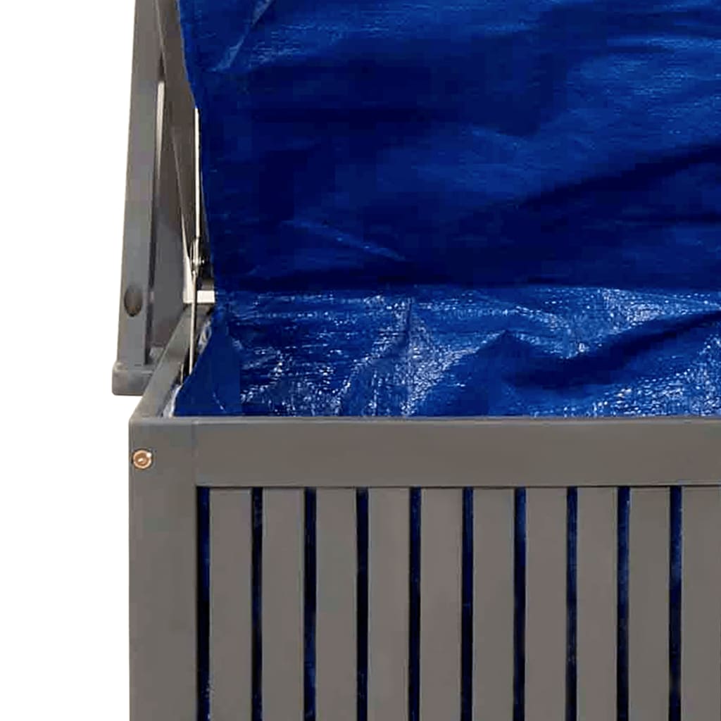 vidaXL Storage Box with Trellis Grey 99x50x160 cm Solid Wood Acacia