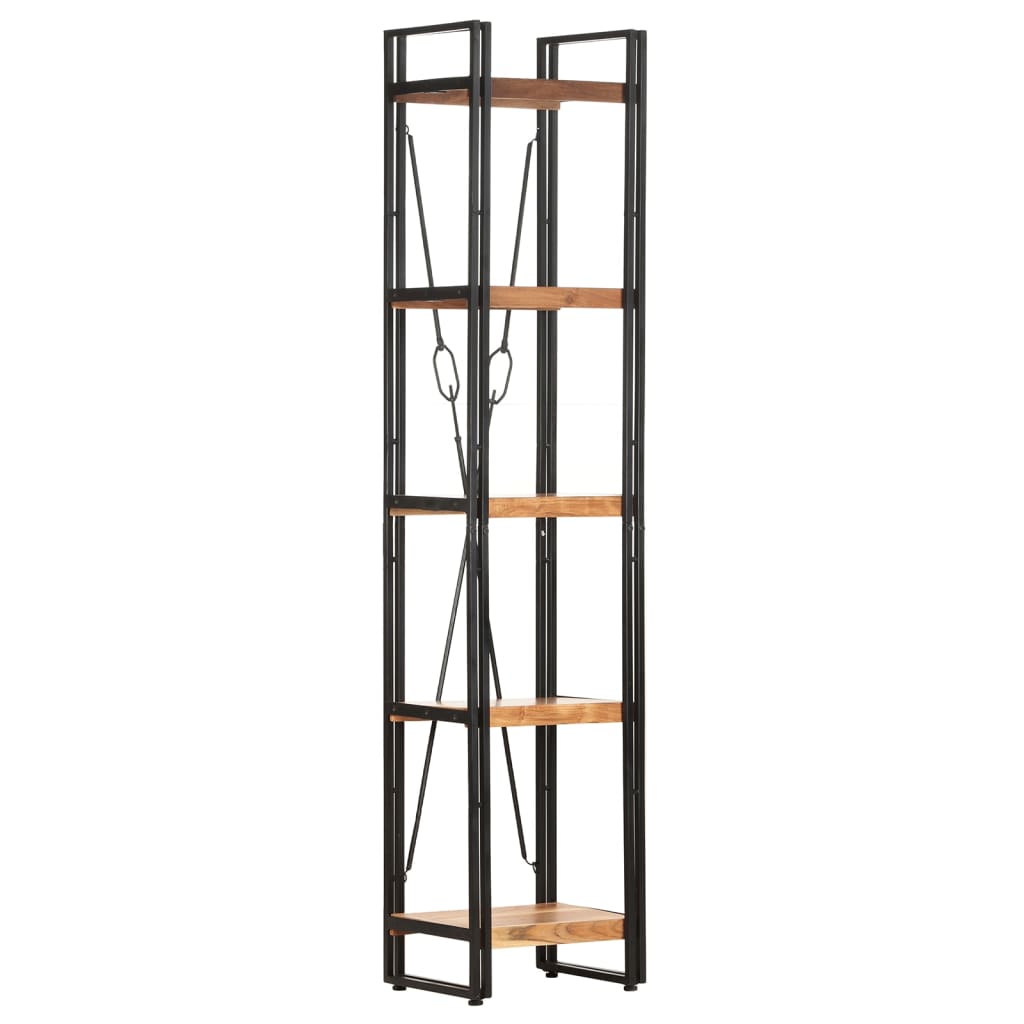 vidaXL 5-Tier Bookcase 40x30x180 cm Solid Acacia Wood