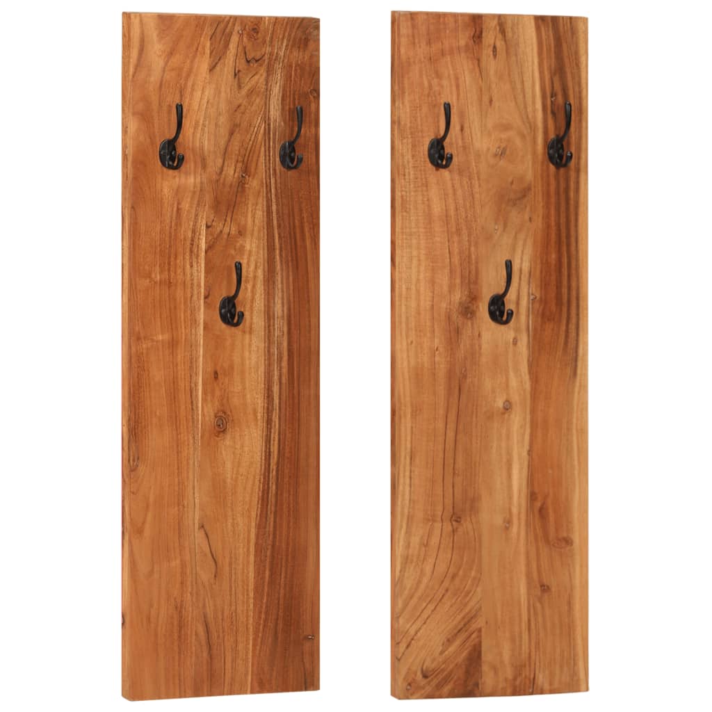 vidaXL Wall-mounted Coat Racks pcs 36x3x110 cm Solid Acacia Wood
