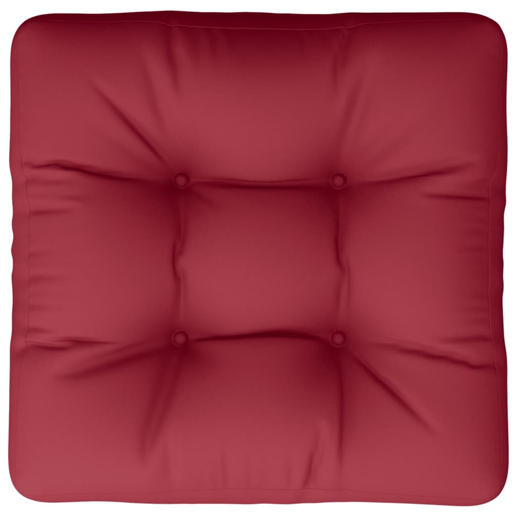 vidaXL Pallet Cushion 60x60x12 cm Wine Red Fabric