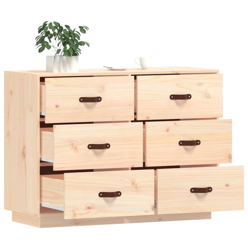 vidaXL Sideboard 100x40x75 cm Solid Wood Pine