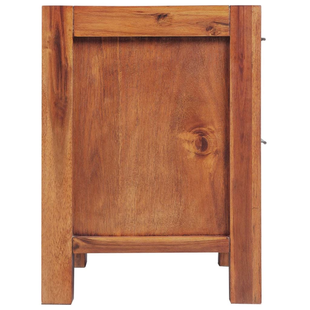 vidaXL Bedside Cabinet Solid Acacia Wood Brown 45x42x58 cm