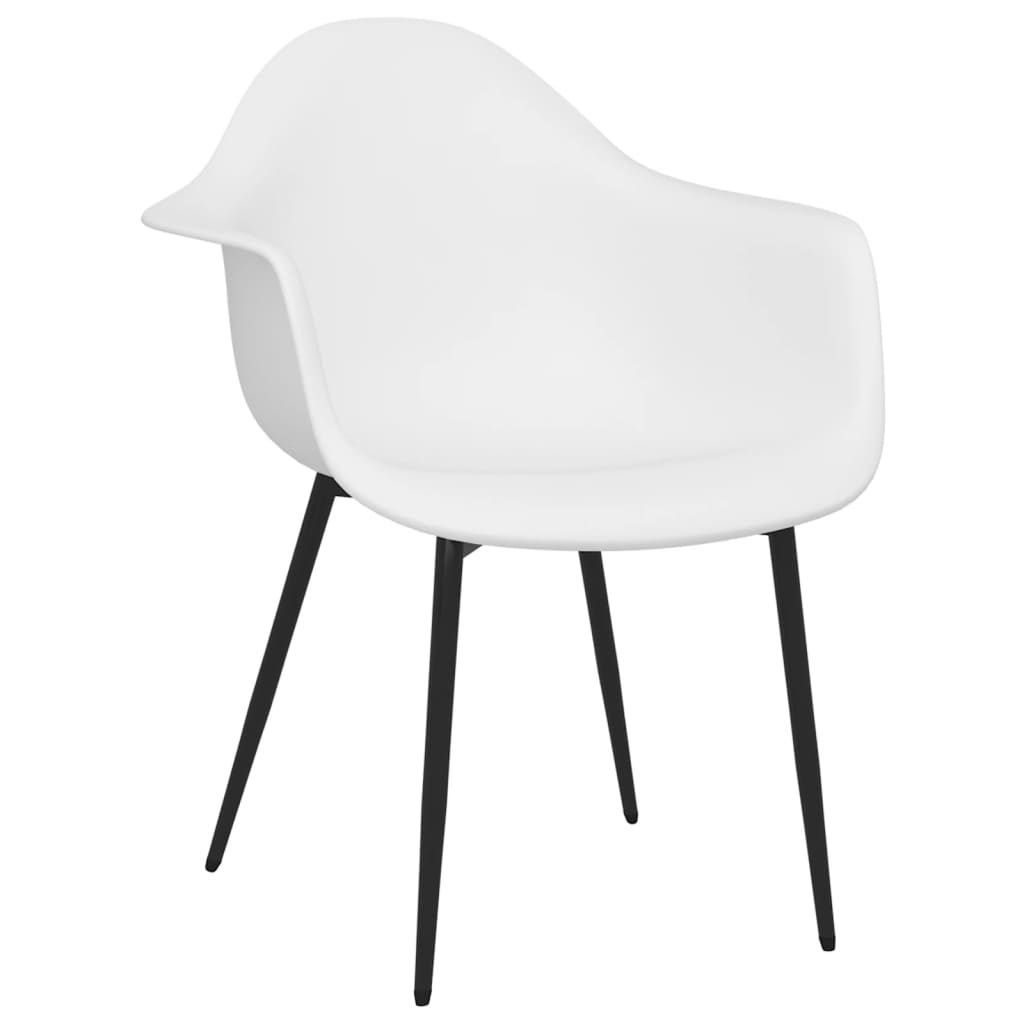 vidaXL Dining Chairs 4 pcs White PP