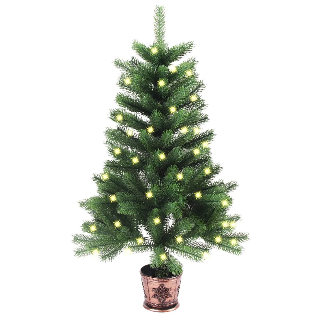 vidaXL Artificial Pre-lit Christmas Tree 90 cm Green