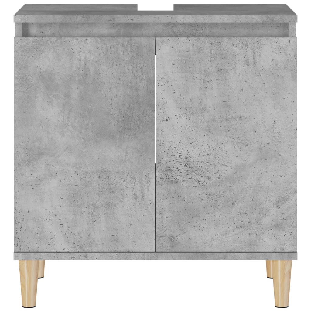 vidaXL Sink Cabinet Concrete Grey 58x33x60 cm Engineered Wood
