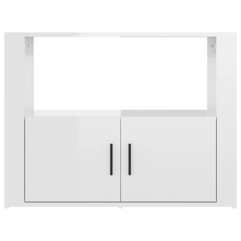 vidaXL Sideboard High Gloss White 80x30x60 cm Engineered Wood