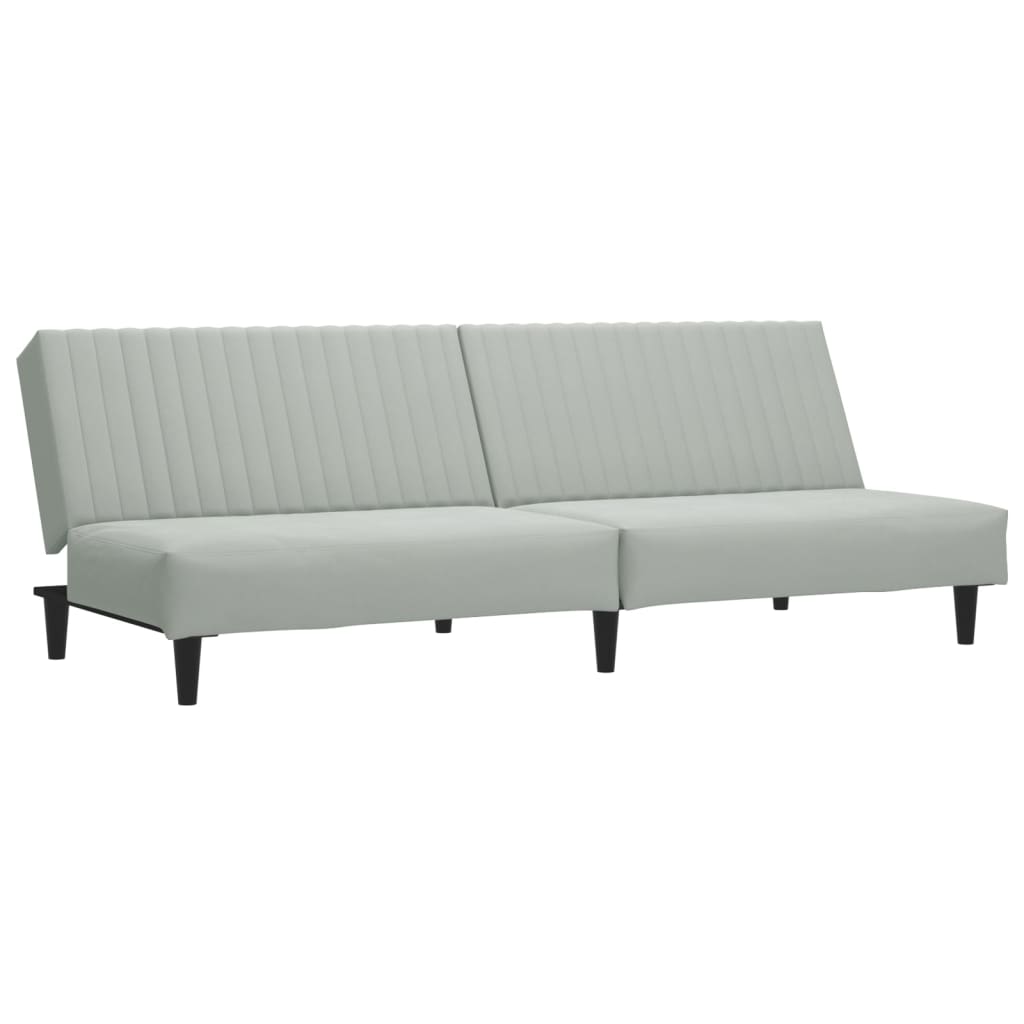 vidaXL 2 Piece Sofa Set Light Grey Velvet