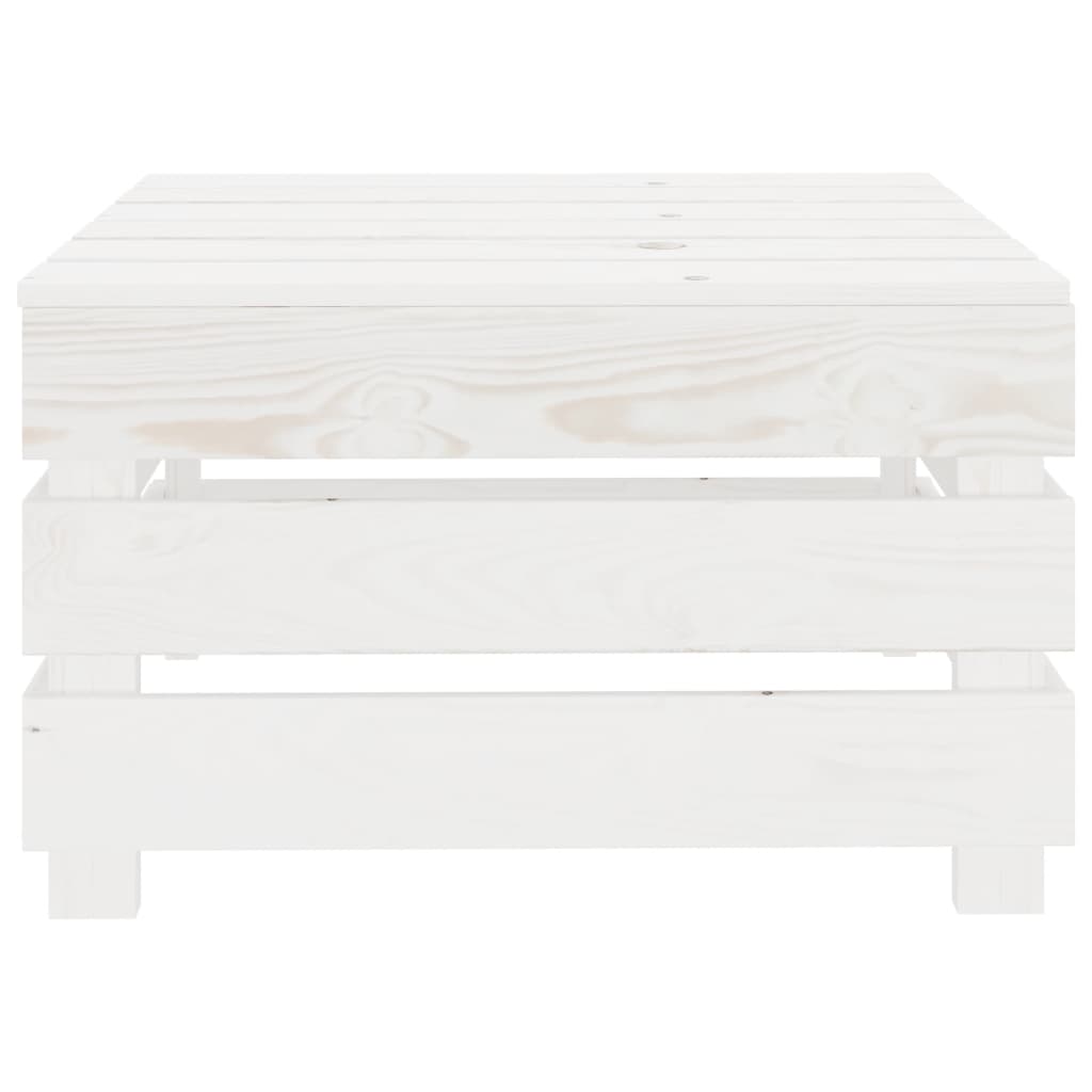 vidaXL 4 Piece Garden Lounge Set Pallets Wood White