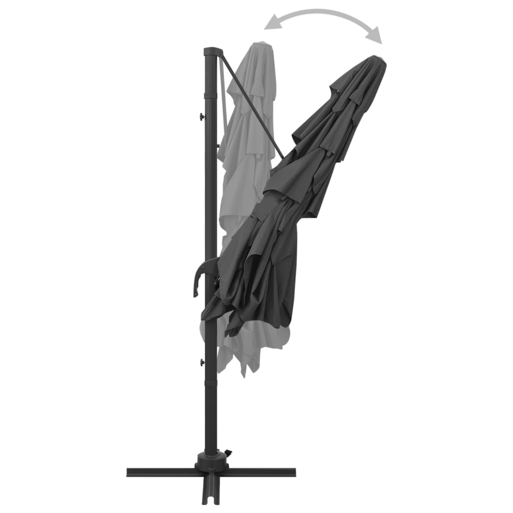vidaXL 4-Tier Parasol with Aluminium Pole Anthracite 250x250 cm