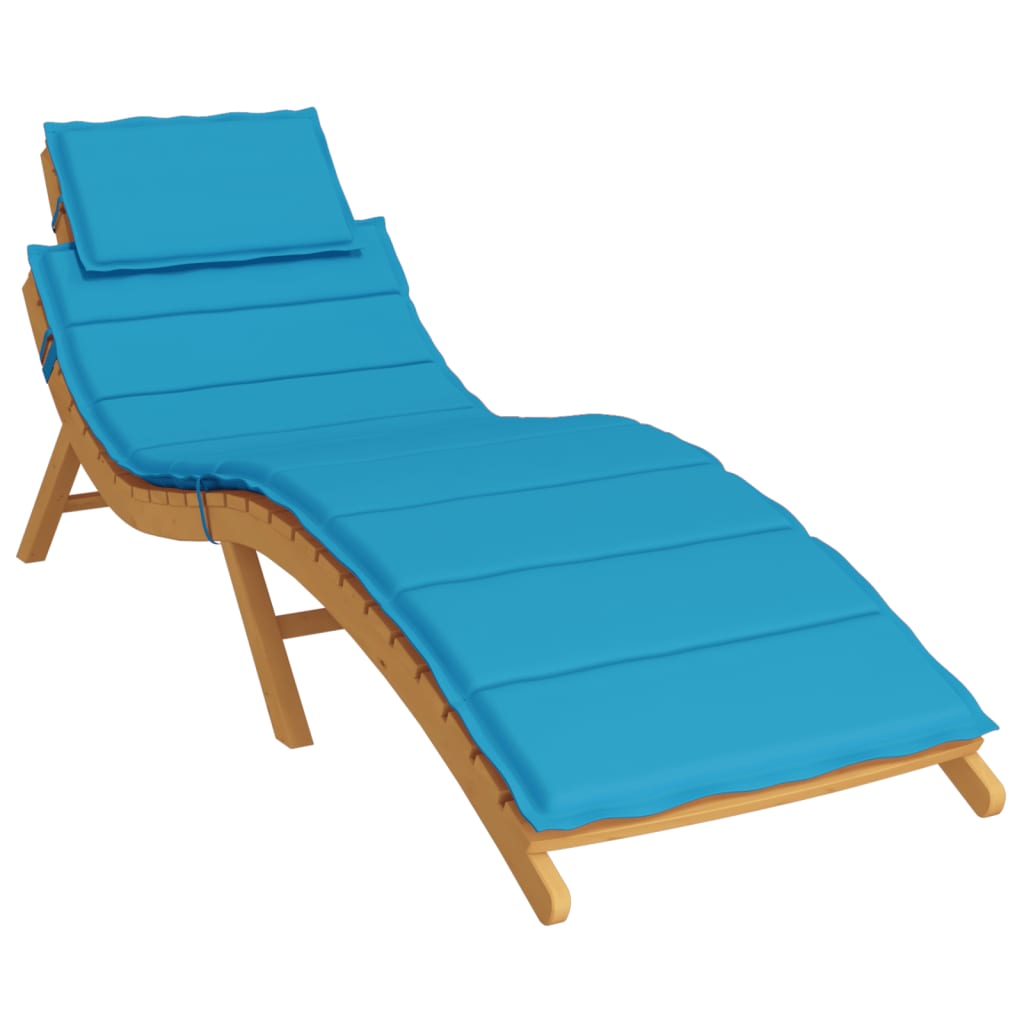 vidaXL Sun Lounger Cushion Blue 186x58x3cm Oxford Fabric